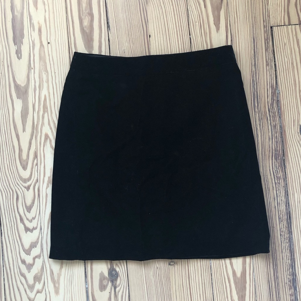 JCREW Black Velvet Mini Skirt